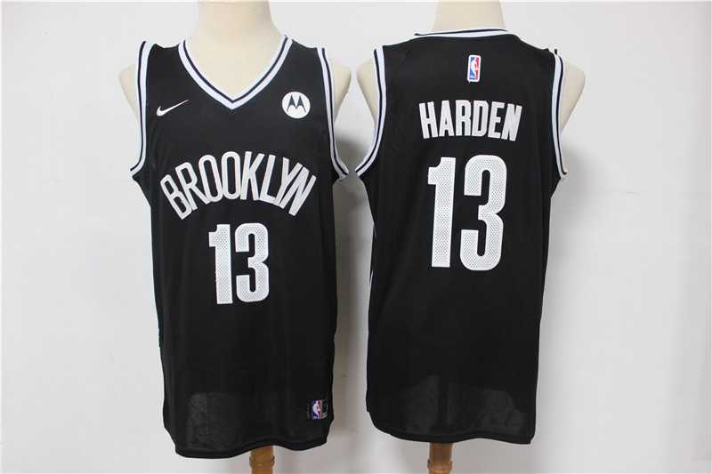 2021 Men Brooklyn Nets 13 Harden black Home Stitched NBA Jersey 2